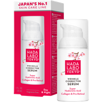 Hada Labo Tokyo Red przeciwzmarszczkowe serum na dzień i noc z 4 formami kwasu hialuronowego, kolagenem, pro-retinolem, skwalanem i witaminą E 30 ml