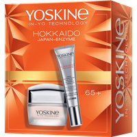 Zestaw Yoskine Hokkaido Japan-Enzyme 65+ krem do twarzy na dzień i noc oraz krem pod oczy z bioenzymem z dyni, kwasem ferulowym i peptydami 50 ml + 15 ml