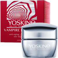 Yoskine Vampire Face Lift WOW! maska anti-aging na noc z Dragon’s Blood, niacynamidem, gliceryną i kompleksem wygładzającym 50 ml