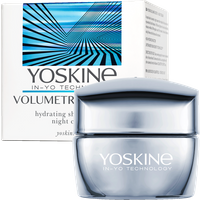 Yoskine Volumetry Expert nawilżający aktywator modelujący owal twarzy na noc z 3 typami kwasu hialuronowego, zielonym kawiorem i technologią Lipotransfer 50 ml