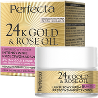 Perfecta 24K Gold&Rose Oil Luksusowy krem przeciwzmarszczkowy na dzień i na noc 80+