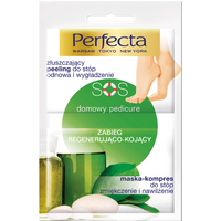 Perfecta SPA domowy pedicure zabieg regenerujący peeling do stóp i maska serum regeneracja i ukojenie 6ml+6ml