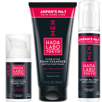Zestaw Hada Labo Tokyo Men Lotion No.1 + Krem-pianka oczyszczająca do mycia twarzy + Żel nawilżający do twarzy