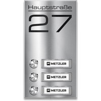 Metzler Funkklingel Edelstahl austauschbare Namensschilder | Tara M3