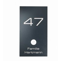 Ersatz Namensschild Anthrazit "anAU-Caesar4"