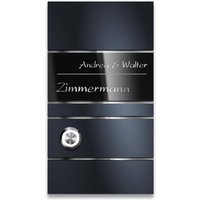 Metzler Design Türklingel Anthrazit Acrylglas Gravur | Ava Slim