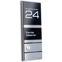 Metzler Türklingel Edelstahl Schwarz LED-Beleuchtung | Theo