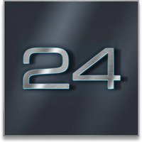 Metzler Hausnummernschild aus Edelstahl matt LED-Beleuchtung