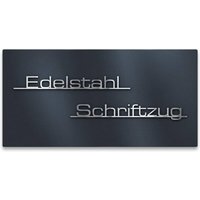 Hausnummernschild mit Schriftzug in Anthrazit RAL7016