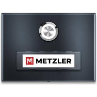 Metzler Türklingel Aufputz Anthrazit austauschbares Namensschild | Abakos