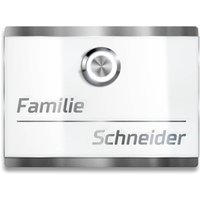 Metzler Türklingel Edelstahl Weiß Klingeltaster LED | Heidi