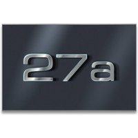 LED-Hausnummernschild mit 3D-Ziffern aus Edelstahl 3-stellig in Anthrazit