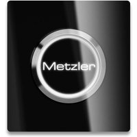 Metzler quadratische Türklingel Schwarz LED Gravur + Klingeltaster | Luna