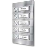 edelstahl-aufputz-klingelplatte-klingeltableau-namensschild-mehrfamilien-5-fach-ohne-led-beleuchtung-led-weiss