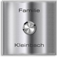 Metzler Funkklingel Edelstahl quadratisch Gravur | Vera