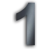 Metzler Hausnummer | Edelstahl | Arial | Anthrazitgrau | Höhe 20 cm | 1