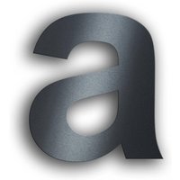 Metzler Hausnummer | Edelstahl | Arial | Anthrazitgrau | Höhe 15 cm | a