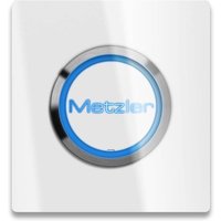 Metzler quadratische Türklingel Weiß LED Gravur + Klingeltaster | Luna