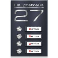 Metzler Klingel Aufputz Anthrazit Namensschilder | Tara M4