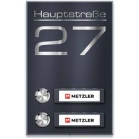 Metzler Funkklingel Anthrazit austauschbare Namensschilder | Tara M2