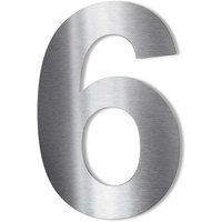 Metzler Hausnummer | Edelstahl gebürstet | Arial | Höhe 14 cm