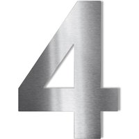 Metzler Hausnummer | Edelstahl gebürstet | Arial | Höhe 14 cm | 4