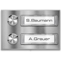 Metzler Türklingel Edelstahl austauschbare Namensschilder | Tovi M2