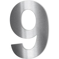 Metzler Hausnummer | Edelstahl gebürstet | Arial | Höhe 20 cm | 9