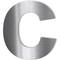 Metzler Hausnummer | Edelstahl gebürstet | Arial | Höhe 15 cm | c