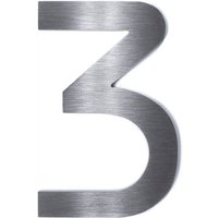 Metzler Hausnummer | Edelstahl gebürstet | Bauhaus | Höhe 15-20 cm