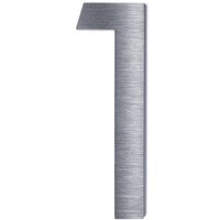Metzler Hausnummer | Edelstahl gebürstet | Bauhaus | Höhe 20 cm | 1