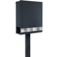 Metzler Briefkasten Standfuß Anthrazit hochwertiger Stahl | Lepo 1