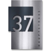 Metzler Design Hausnummernschild aus Edelstahl | Steiner