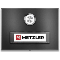 Metzler Türklingel Aufputz Eisenglimmer austauschbares Namensschild | Abakos