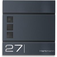 Metzler Briefkasten Anthrazit hochwertiger Stahl Sichtfenster | Cube