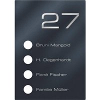 Ersatzplatte für: Funk Klingel Set 4-Fach Mehrfamilien (9689 + 9870)
