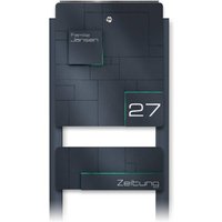 Metzler Standbriefkasten Anthrazit Edelstahl Gravur optional | 02