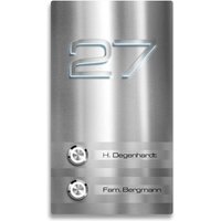 Metzler Türklingel Edelstahl Mehrfamilienhaus Gravur 3D-LED-Hausnummer | Ines M2