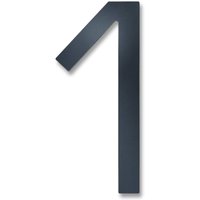 Metzler Hausnummer | Edelstahl | Modern | Anthrazitgrau | Höhe 20 cm | 1