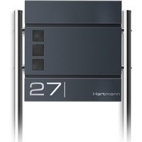 Metzler Standbriefkasten Anthrazit hochwertiger Stahl | Cube