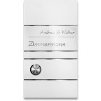 Metzler Design Funkklingel Weiß Gravur | Ava Slim