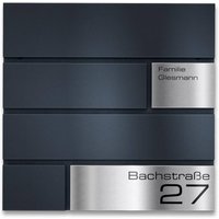 Metzler Briefkasten Design Anthrazit Edelstahl | G