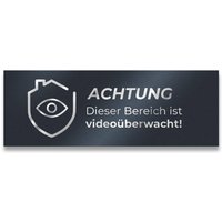 Hinweisschild - Achtung Dieser Bereich ist videoüberwacht - aus Edelstahl