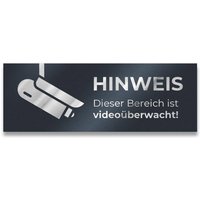 Metzler Hinweisschild Videoüberwachung Edelstahl Anthrazitgrau RAL7016 pulverbeschichtet