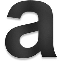 Metzler Hausnummer | Edelstahl | Arial | Tiefschwarz | Höhe 15 cm | a