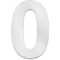 Metzler Hausnummer | Edelstahl | Arial | Weiß | Höhe 20 cm | 0