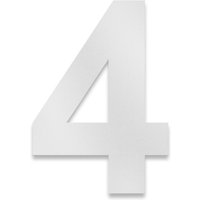 Metzler Hausnummer | Edelstahl | Arial | Weiß | Höhe 20 cm | 4