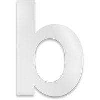 Metzler Hausnummer | Edelstahl | Arial | Weiß | Höhe 20 cm | b