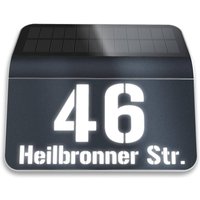 Solar-Hausnummer von Steinel | Anthrazit | Dämmerungssensor