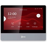 Metzler Intercom Innenstation Pro, 7 Zoll IPS Touchscreen, LAN PoE schwarz - grau